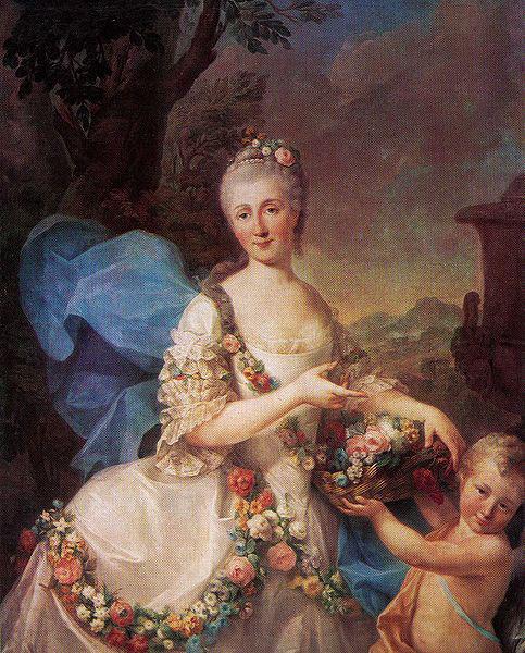 Marcello Bacciarelli Portrait of Apolonia Ustrzycka and her son Stanislaw. Spain oil painting art